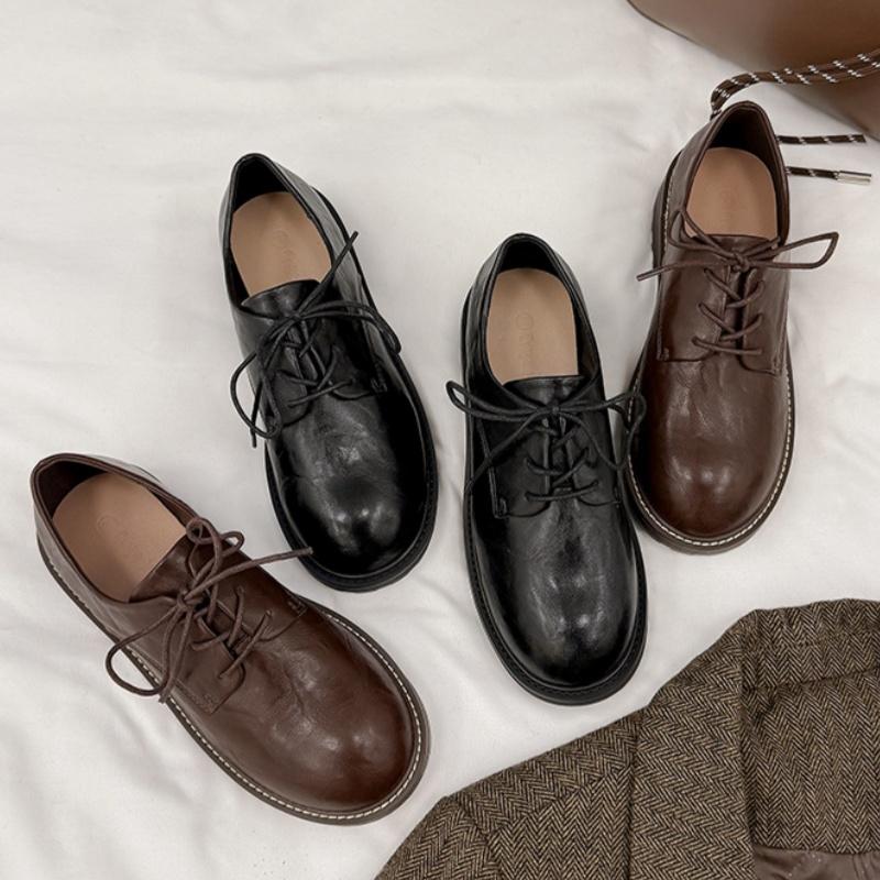 Fashion 2025 New Spring Autumn British Style Leather Women Loafers Mary Jane Retro Buckle Loafers Casual Elegant Soft Ladies Shoes