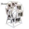 Ferris Wheel Photo Frame 16 Photos Rotating Picture Vintage Windmill Display Embossed for Family Wedding Travel Memories Home Office Table Decor