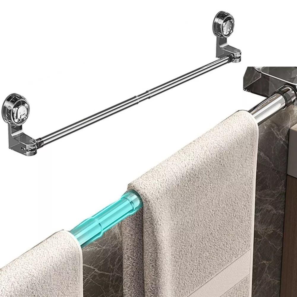 Adjustable Suction Cup Towel Bar Stainless Steel Design for Easy Setup