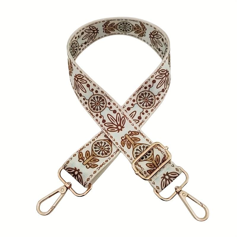 Blommigt Mönster Justerbar Bred Axelrem för Handväskor - Nylon Crossbody-väska, Avtagbar Design, Handväsktillbehör