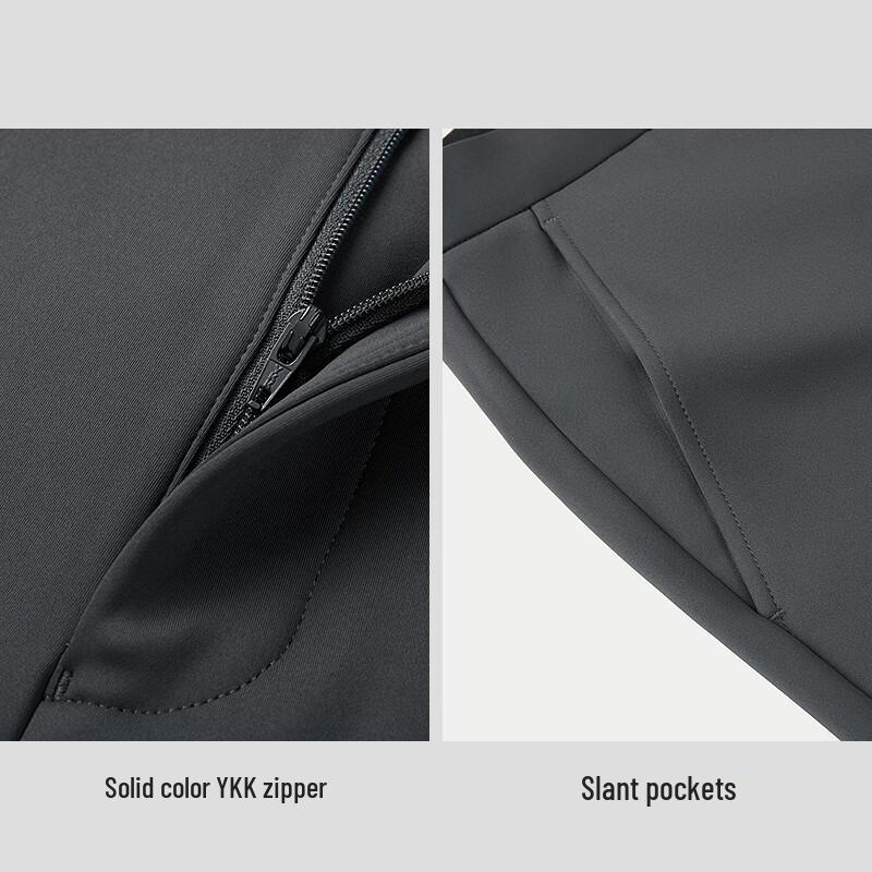 HLA Men's Slim Fit Business Casual Trousers