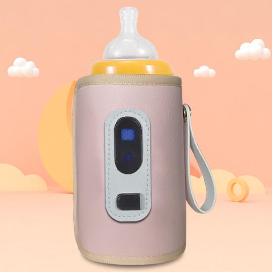 Toka LCD Ekran Tip-c Kablolu 3 Seviyeli Ayarlanabilir Dijital Ekranlı Bebek Süt Şişesi Isıtma Kılıfı Günlük Kullanım İçin 1 Set Şişe Isıtıcı