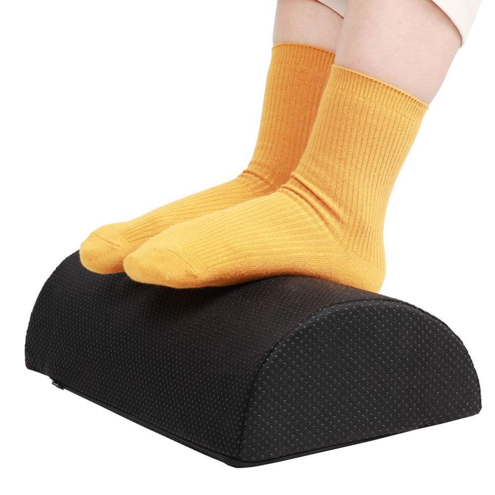 

Ergonomic Semicircle Footrest Portable Feet Pillow Relax Office чёрный