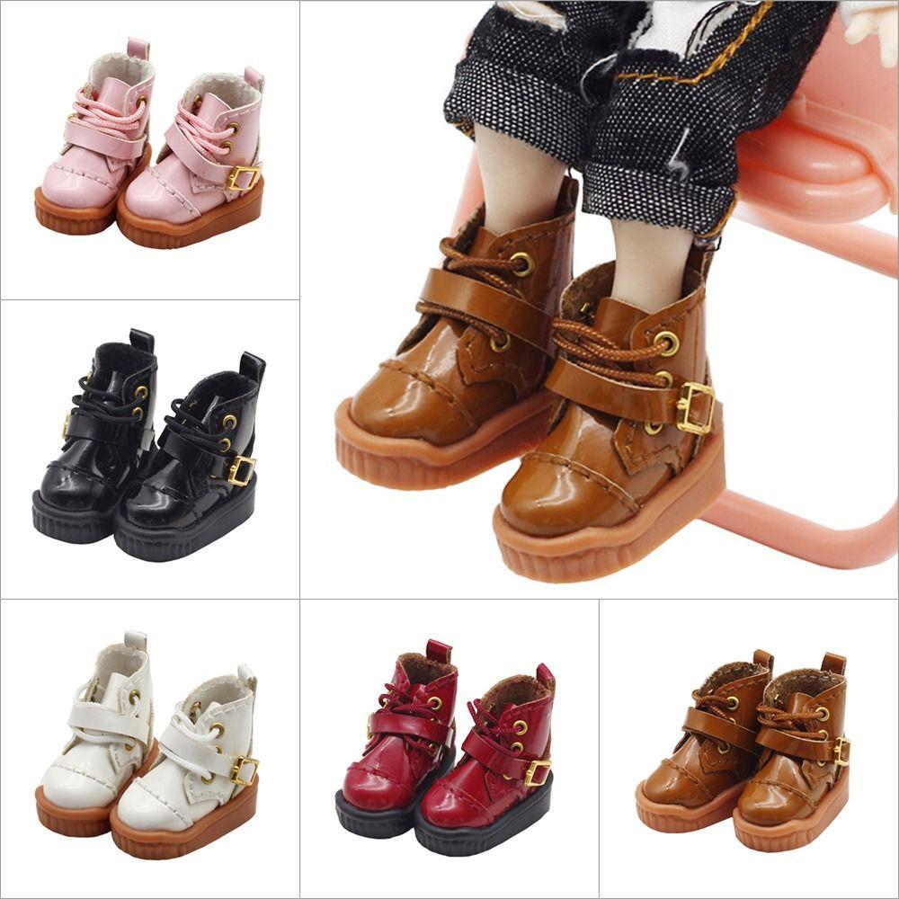 

5 Colors for 1/11 OB11 Handmade New Casual Leather Shoes Doll Boots Cowhide Dolls Shoes