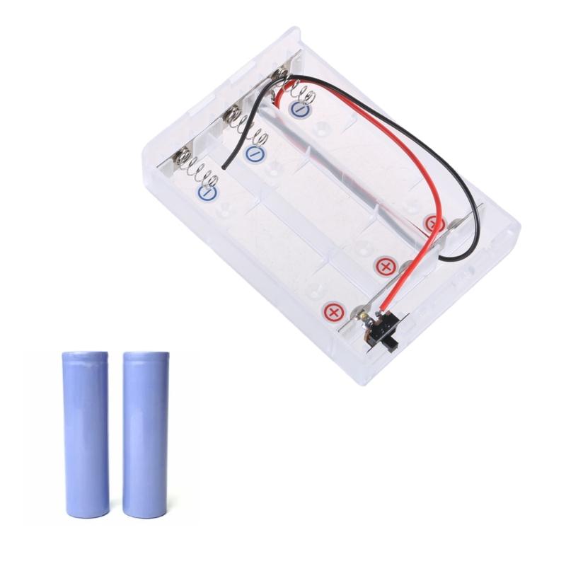 21700 Battery Storage Box Batteries Holder For 3 Cell Storage With Switching Clear For LED Lights And Electronics