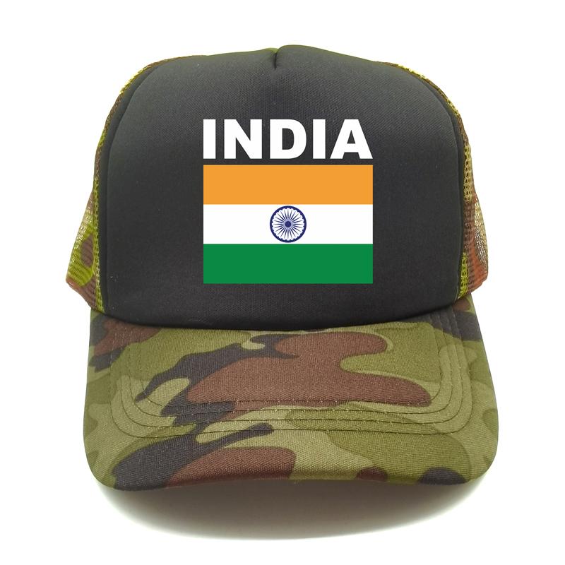 India Flag Trucker Cap Summer Unisex Cool Country Hat Baseball Caps Unisex Outdoor Mesh Net Caps