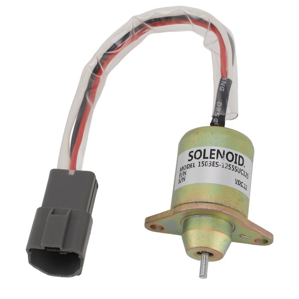 Gold Engine Stop Solenoid Iron Shutdown Solenoid Valve Durable Fuel Shut Off Solenoid
