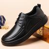 Men's Comfortable Breathable Leather Shoes for Work Commuting Casual Business Soft Bottom Anti-Slip Footwear-HT26251