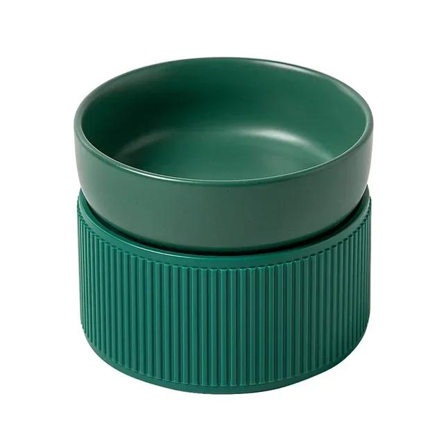 

Приподнятые керамические миски для домашних животных - Подставка с двойными белыми/розовыми мисками, кормушка-поилка для кошек, собак, щенков, котят, для кормления, воды