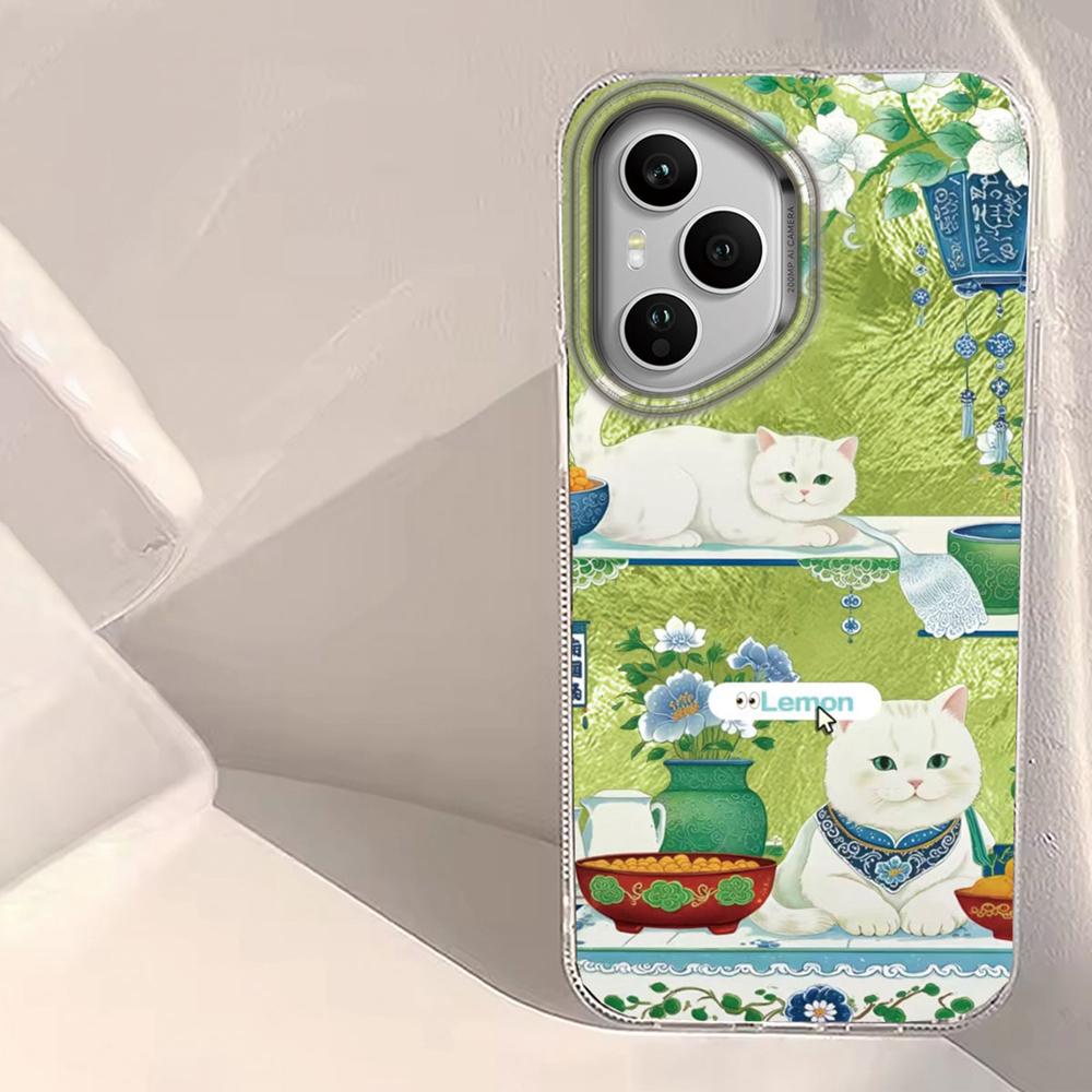 Cat Flower Vortex Pattern Phone Case for Honor 400 200 90 Smart Pro Magic7 6 5 70 Lite X9a X9c X9b X8b X8a X8c X7c X6c X6b Cover