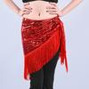 Women's High Waisted Sexy Sequined Half Skirt Waist Accessories Sequined Belly Dance Waist Scarf