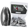 Funks Tungsten Bullet Set of TG Sinkers, 10, Sinkers, 70g, 2-1/2oz