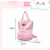Girls Pink Ballet Dance Bag Students Backpack Embroidered Ruffled Handbag Children Ballerina Bag Kid Gymnastics Backpack