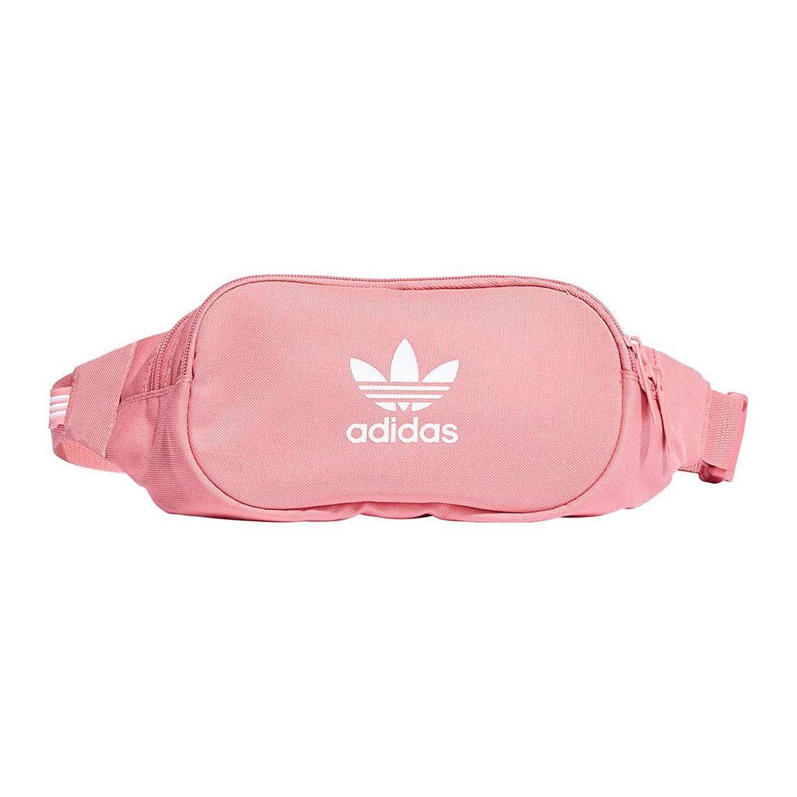 Adidas Originals Three Stripes Zipper Closure Solid Color Polyester Waist Bag Women Bags Pink GV4792 Peach Pink 4990₽