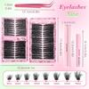 Kit de Herramientas de Maquillaje con Pegamento y Pinzas para Mezclar Pestañas Postizas tipo Racimo Extensión de Pestañas Diy para Pestañas Set de Pestañas Impermeables Gruesas