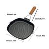 Portable 9.5Inch Nonstick Cooking Pan With Striped Bottom Skillets For Even Heat Distribution And Easy Cleaning