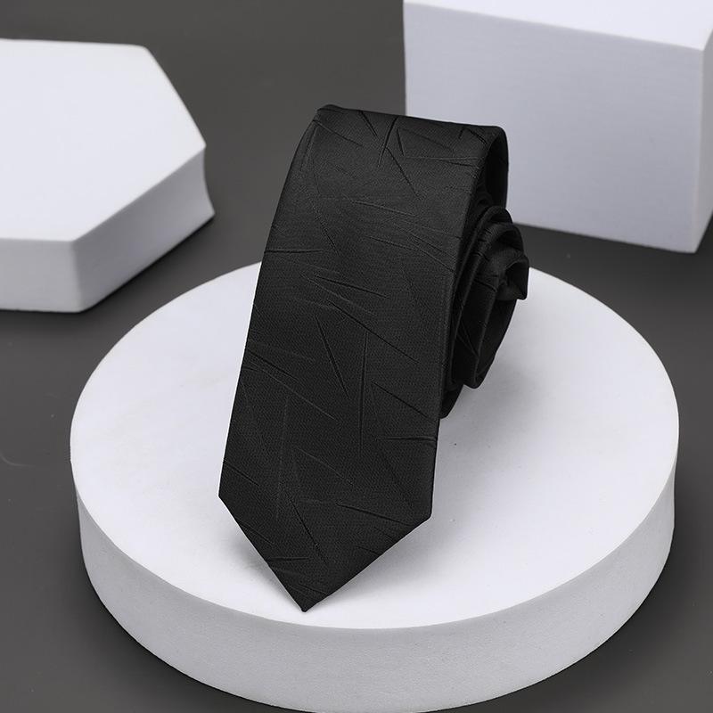 Korean Version Of Casual 5Cm Men'S And Women'S Business Dress Groom Wedding Stripe Hand Play Work Narrow Lazy Solid Color Tie