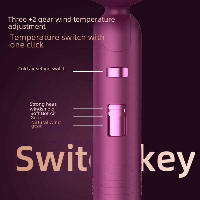 Foldable High-Power Hair Dryer with Hot/Cold Options and Blue Light for Home and Salon Use