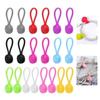 Magnetic Cable Ties - Silicone - 20 Pcs - Black - Reusable - 11 Cm