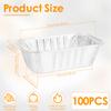 25/100PCS Free Wash Aluminum Foil Baking Trays Rectangular Tin Foil Tray AirFryer Food Containers Bowls BBQ Take Away Boxes