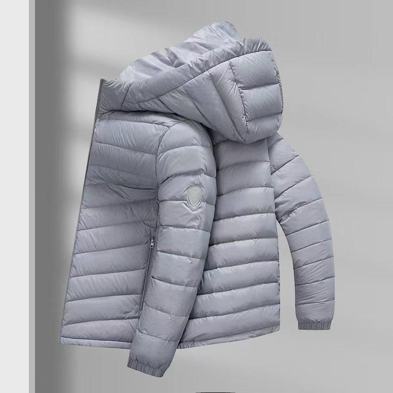 Men's Winter Hooded Lightweight Down Jacket - Warm, Versatile, Business Casual Coat