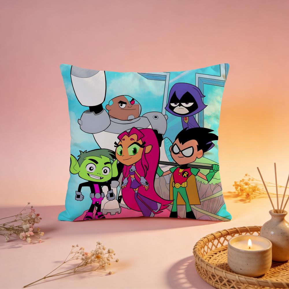 Trendy TTeen Titans Good Cushion Cover Comfortable Durable Pillow Cover MultiScene for Home Office Car Sofa
