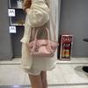 2026 New Leather Vegetable Basket Handbag Women's Niche Design Cloud Dumpling Bag Pendant Shoulder Bag Messenger Bag