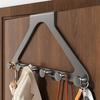 Heavy Duty Door Back Hook Rack Coats Towels Bathroom Bedroom Wall Mount No Drilling Carbon Steel