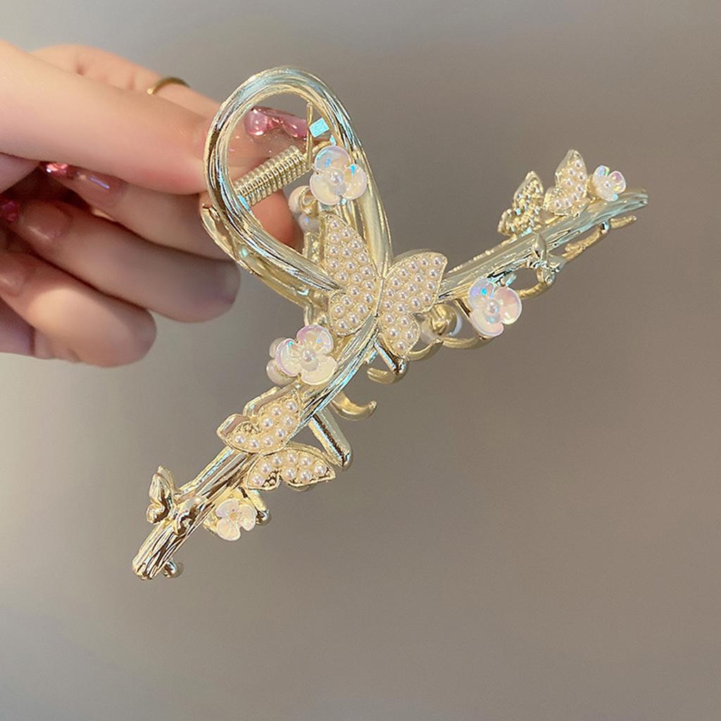 Women Hair Claw Clip with Butterfly New Chinese Style Stable Grip Claw Clip for Hair DIY Accessory Hair Styling
