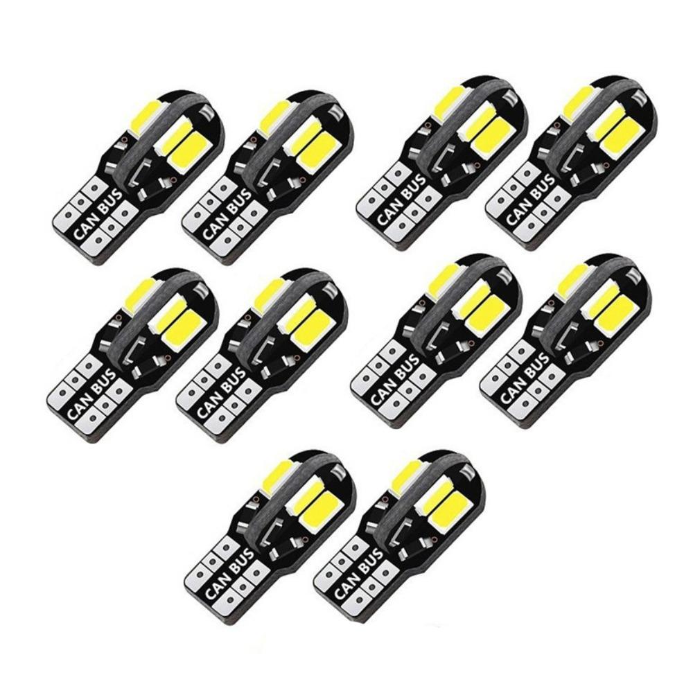 

10Pcs/set White Lights Car Interior Dome Lights DC 12V Parking Light Auto Signal Lamp Auto Bulb