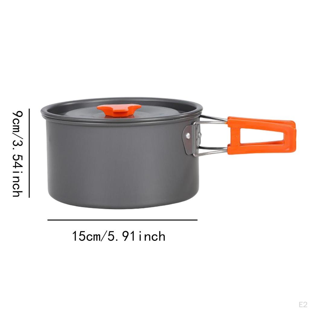 Camping Pot with The Lid Cover, So That They Do Not Stick -wearing -bearable Saucepan Outdoors To