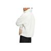 Adidas Originals Fur Track Jacket Unisex Faux Fur Full Zip Stand Collar Long Sleeve Warm Jacket Off White Magic Beige HR3485