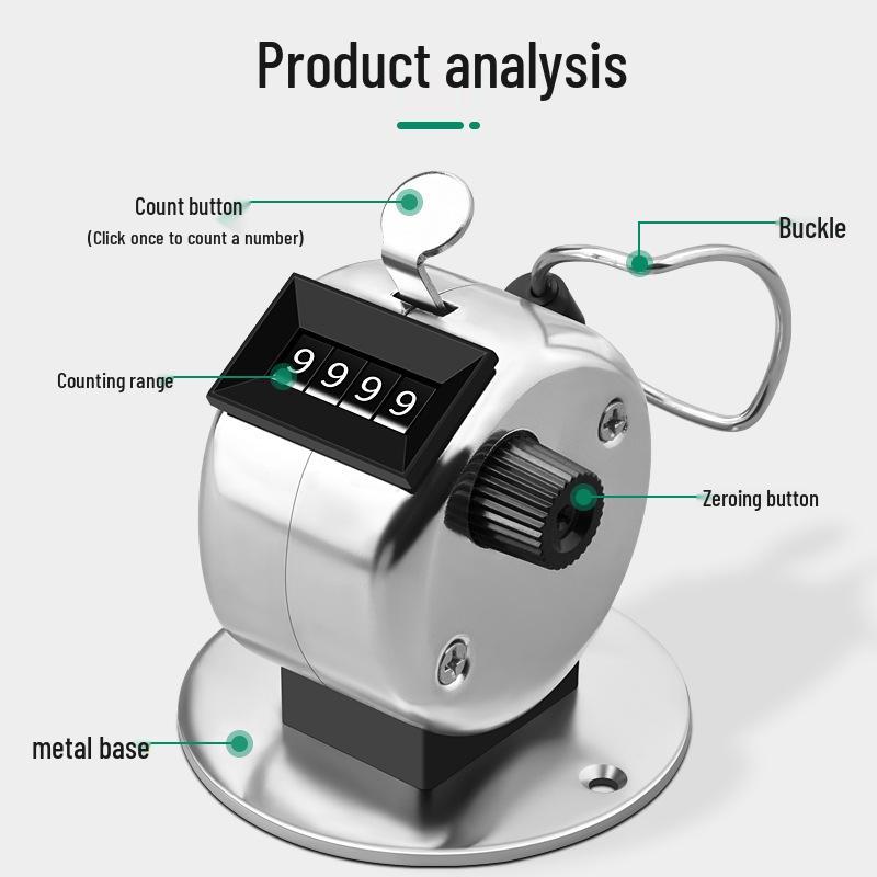 Manual Handheld Metal Pedestrian Tally Counter