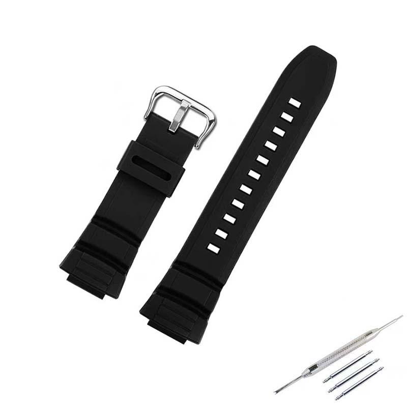 Resin Watch Strap for MCW-100H, W-S220, HDD-S100 - Waterproof Sports Band for Men & Women