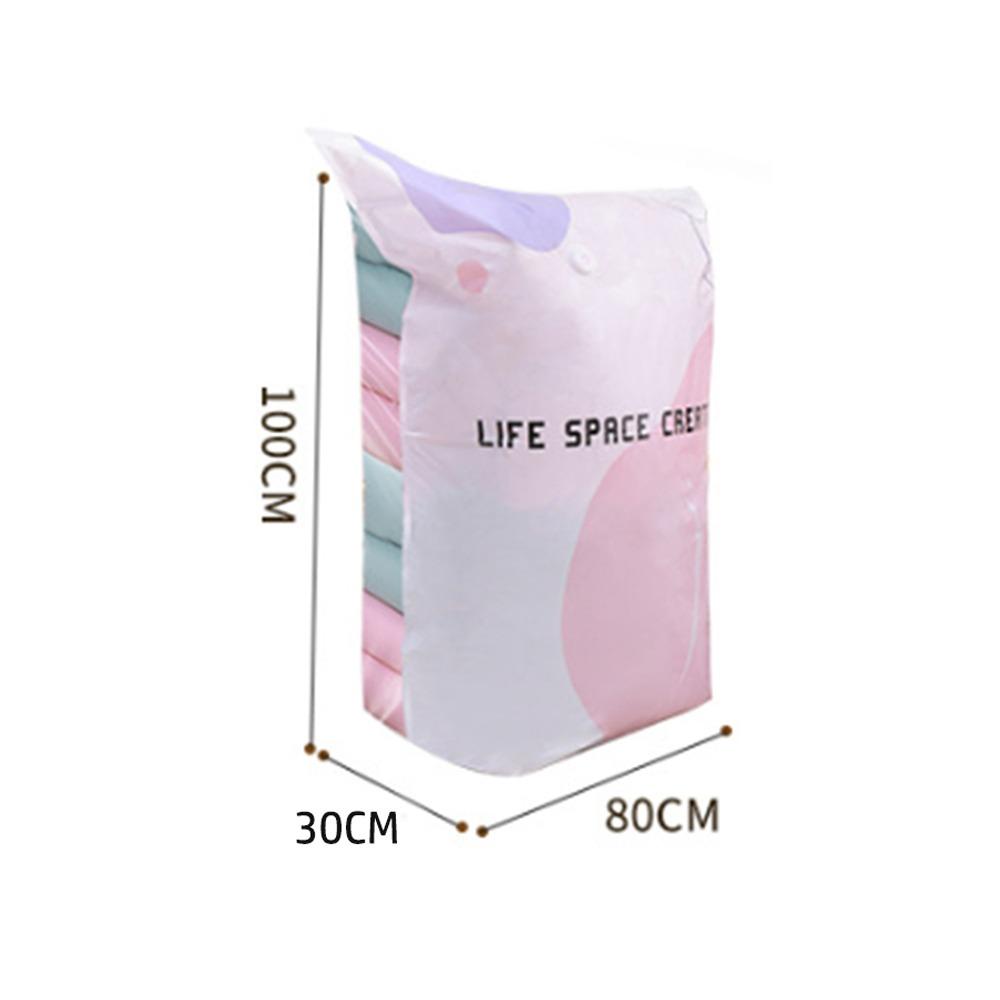 

Large Capacity Vacuum Compression Bag Transparent Clothing Dustproof Cover Clothes Organizer 80*100*30cm