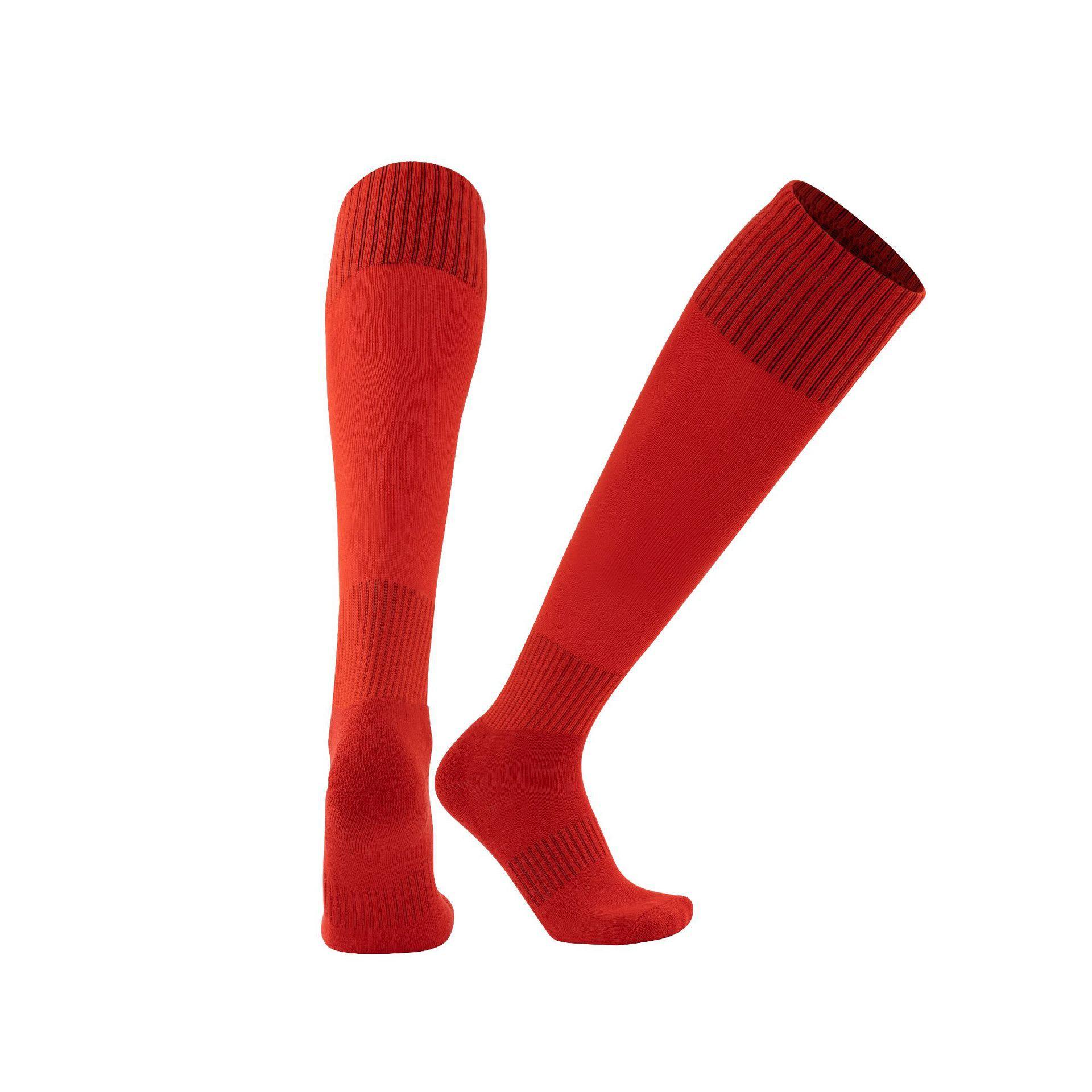 Football Socks Over Knee Socks Adult Children Thickened Towel Bottom Non-Slip Solid Color Sports Socks Footballsock Children s model красный