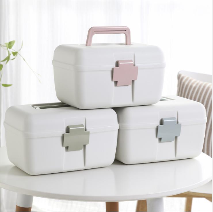 

First Aid Box Medical Emergency Case Safe Lockable Medicine Storage Portable UK зелёный