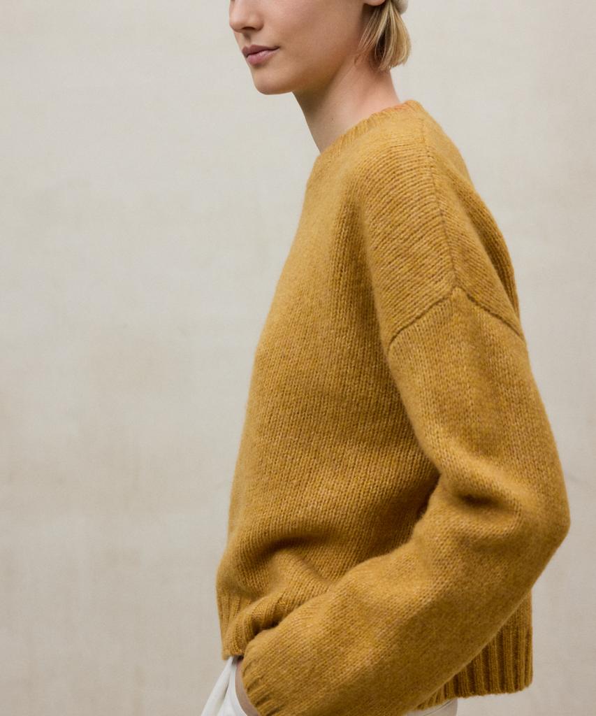 Ekoalpeu Women'S Mustard Kiwi Sweater