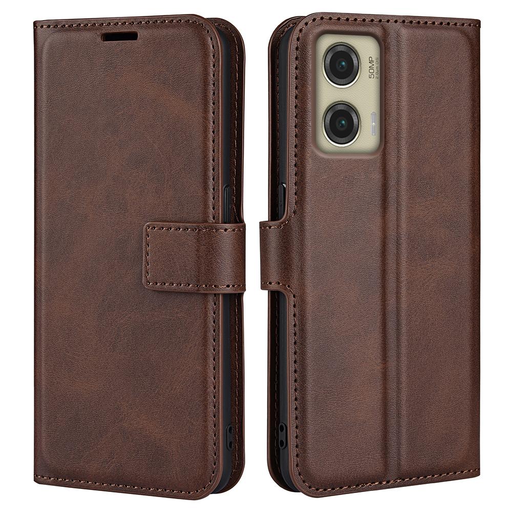 Dla Motorola Moto G Stylus 5G (2024) Etui z podstawką odporne na zarysowania, skórzane etui na telefon o fakturze skóry cielęcej