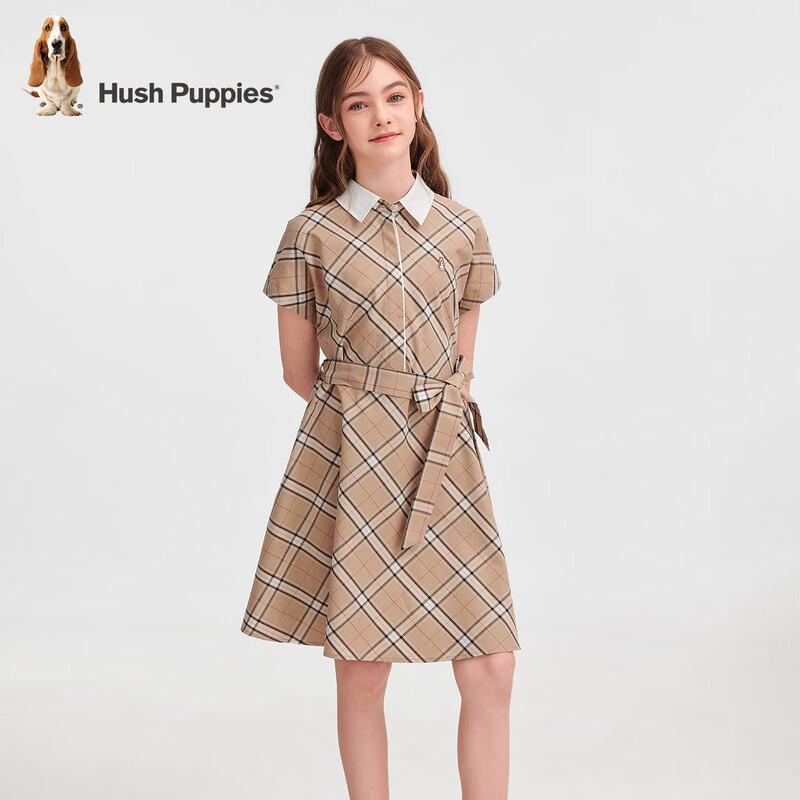 Hush Puppies Girl s Plaid Short Sleeve Dress 160