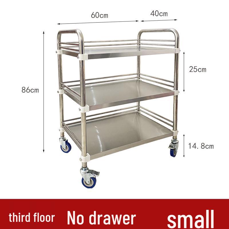 Stainless Steel Medical & Beauty Trolley - Mobile Storage & Instrument Cart