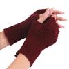 Winter Hand Gloves Soft Warm Gloves Stretchy Fingerless Mittens With Thumb Hole