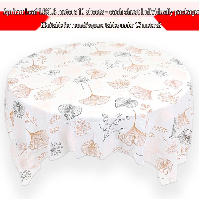 ZISIZ 10-Pack Disposable Round Tablecloths