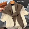 Winter Korea Knitted Triangle Scarf Wool Warm Shawl Scarf Women Neck Protection Small Fashion Solid Color Scarves