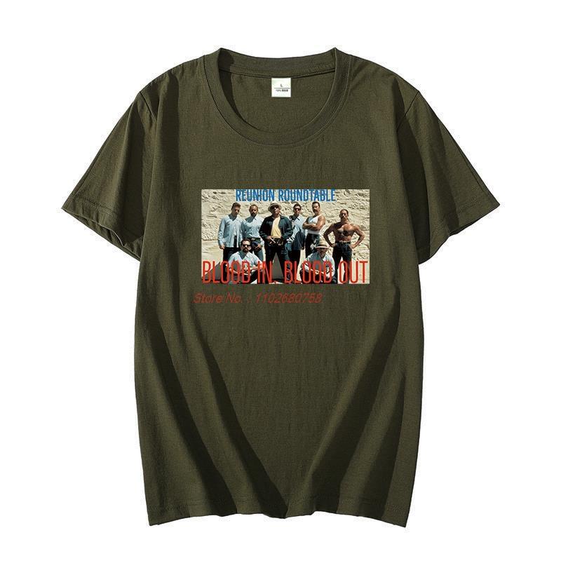 La Onda Blood In Blood Out Vatos Locos Harajuku Graphic T Shirts Cotton Oversize Tshirts Oneck Tshirt Summer Unisexs Clothing