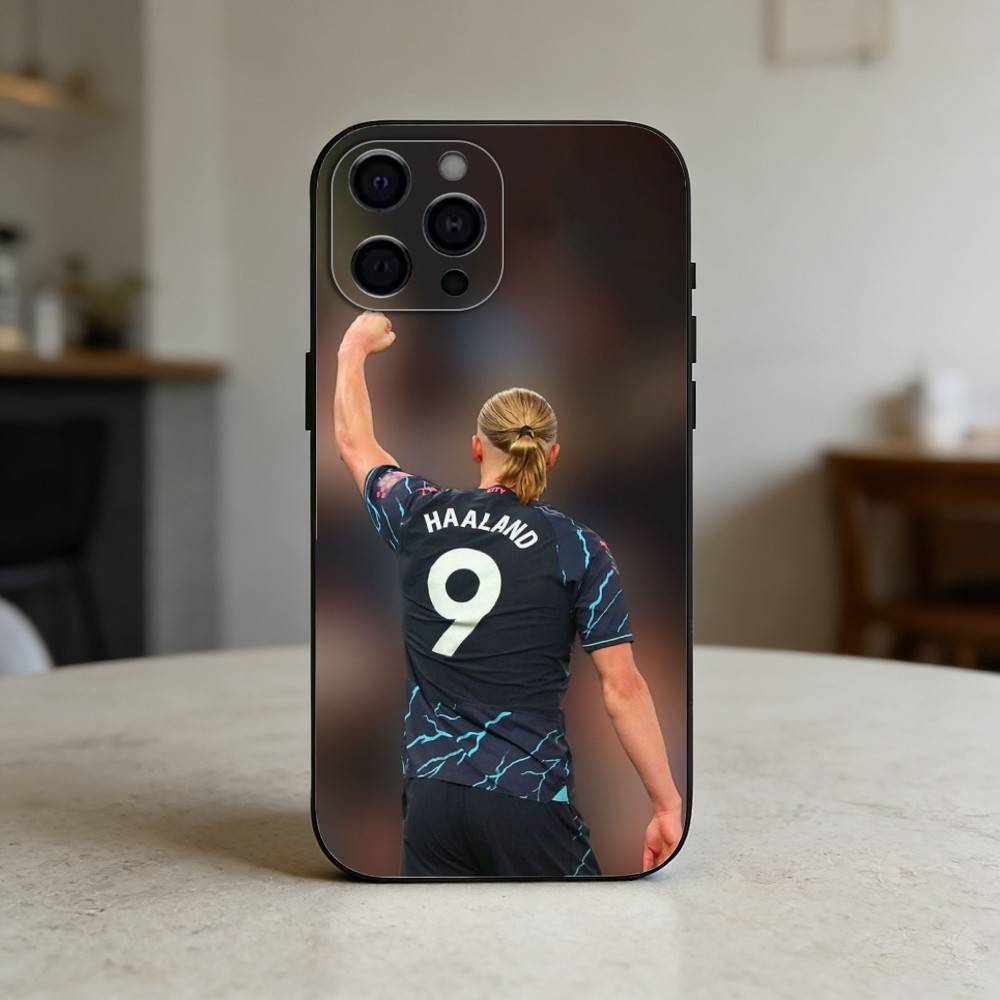 Football Star E-Erling H-Haaland Phone Case Silicone Black Soft For IPhone 17,16,15,14,13,12,11,SE,Plus Pro Max