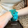 Acrylic Gradient Geometric Pleated Bracelet - High-End, Fashionable Jewelry for Women