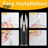 Festliche Atmosphäre Kerzenhalter 4/8 Stück Acryl-Kandelaber-Set mit 5 Armen, Klarer Hochzeitsfeier-Mittelpunkt für 0,87" Dekorative Flacker-LED-Kerzen,