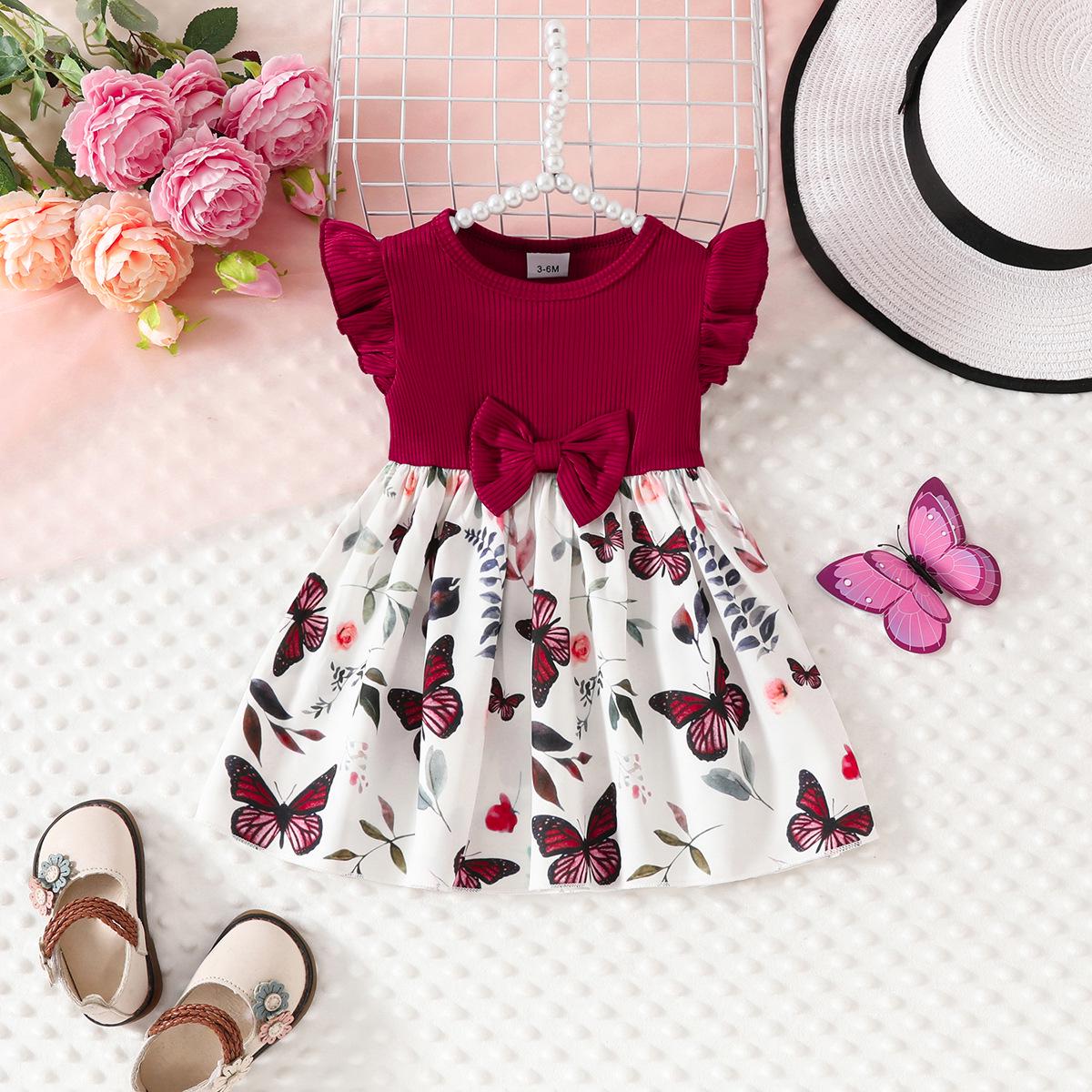 

Летнее платье-принцесса без рукавов для девочек 2024 года с цифровой печатью 9-12 Months