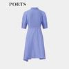 Ports Women's Striped Cotton Shirt Dress
